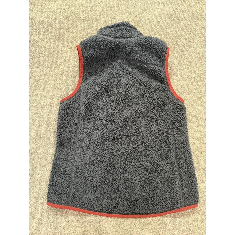 L.L. Bean Fleece Vest Womens Medium Blue Moutain Pile Sherpa Full Zip Outdoor - Picture 7 of 7